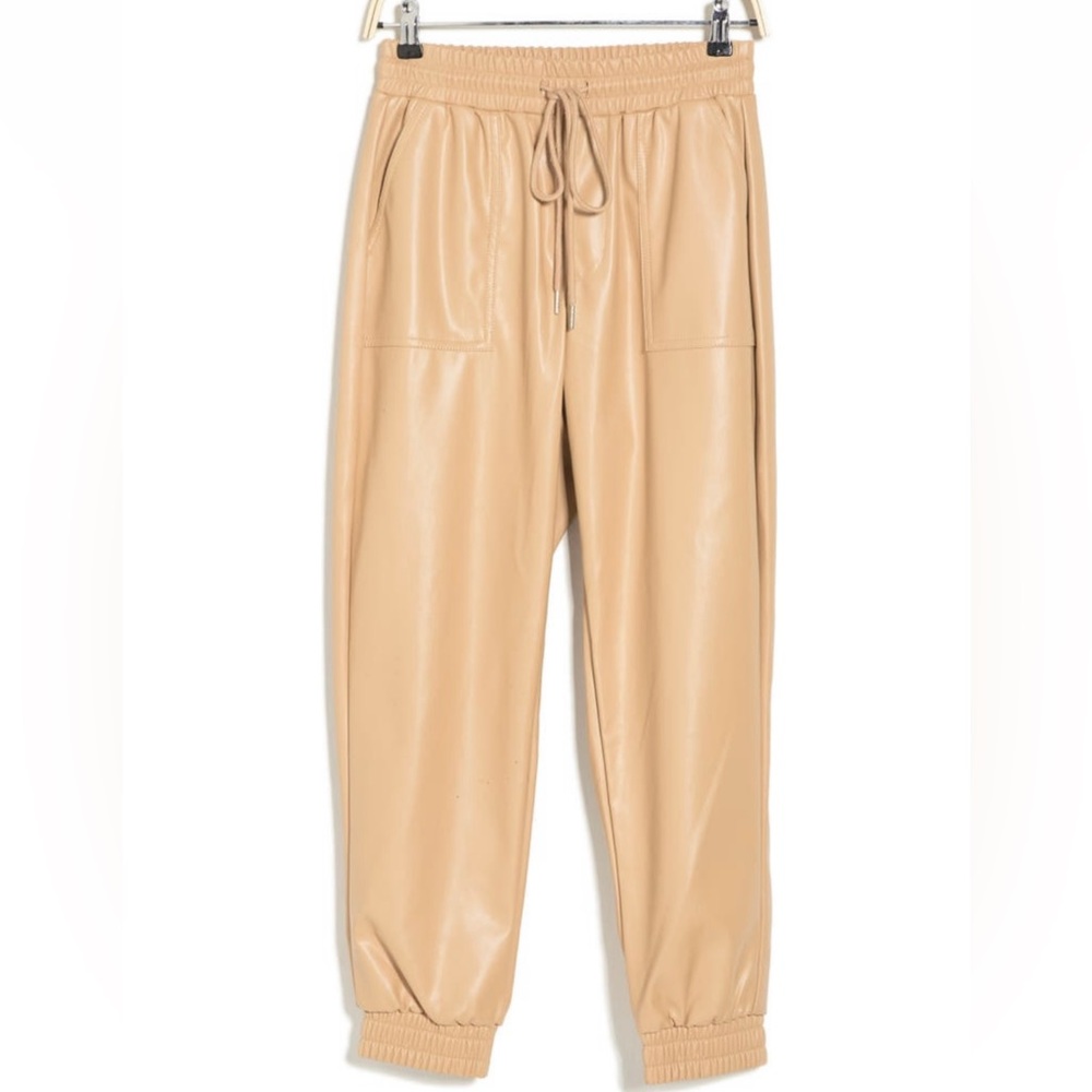 BCBGEneration faux leather jogger pants
